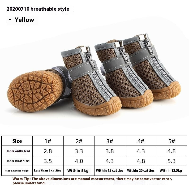 Waterproof, Non-slip, Wear-resistant Breathable Dog Shoes