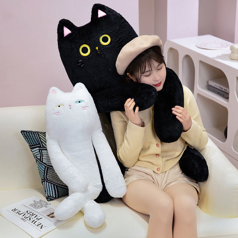 Long Strip Cat Pillow Sleeping Leg-supporting Large Size Doll Plush Toy Sleeping Companion