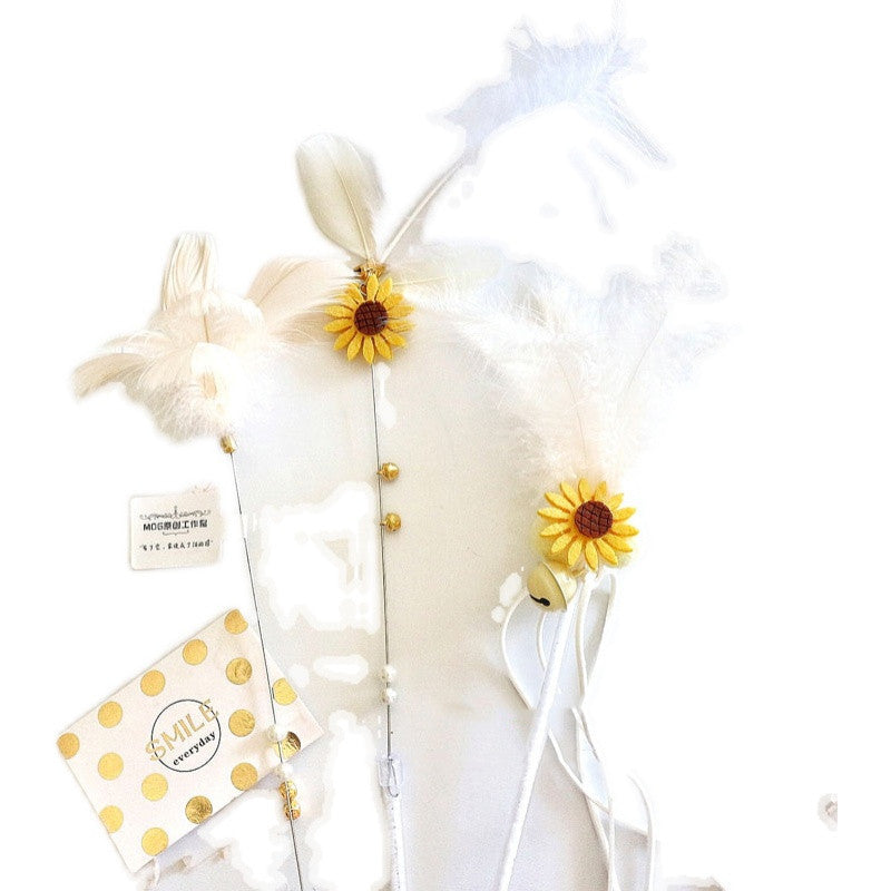 Feather Fairy Tassel Funny Cat Stick Playset