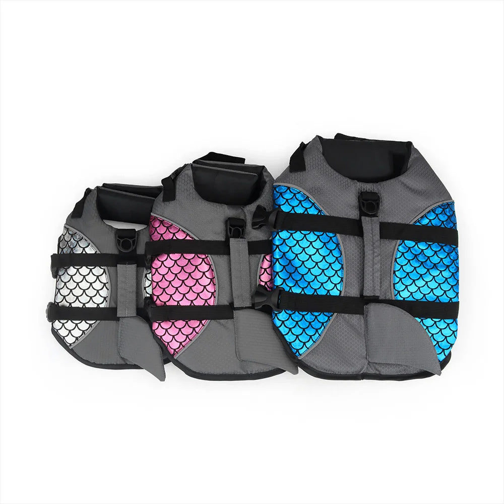 Pet Football Pattern Fish Tail Life Jacket