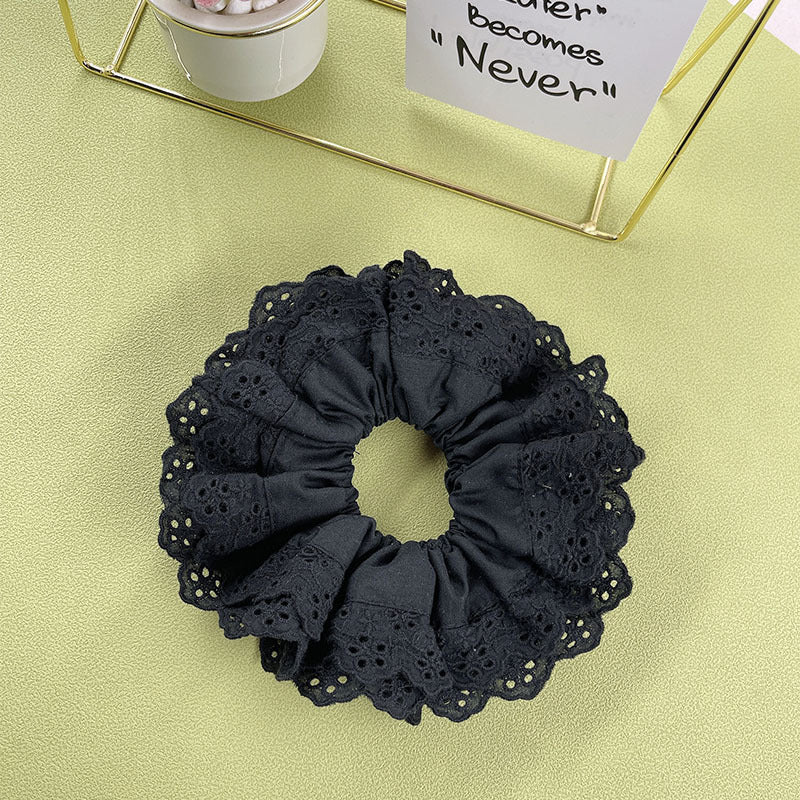 Lace Handmade French Hollow Cotton Personality Trendy Hair Ring