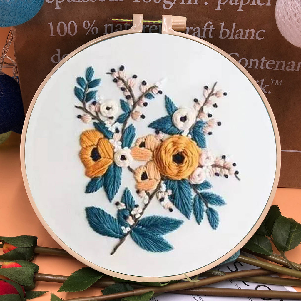 European Style Three-dimensional Fabric Embroidery Material Bag