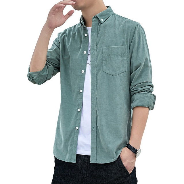 Corduroy Men's Long Sleeve Shirt