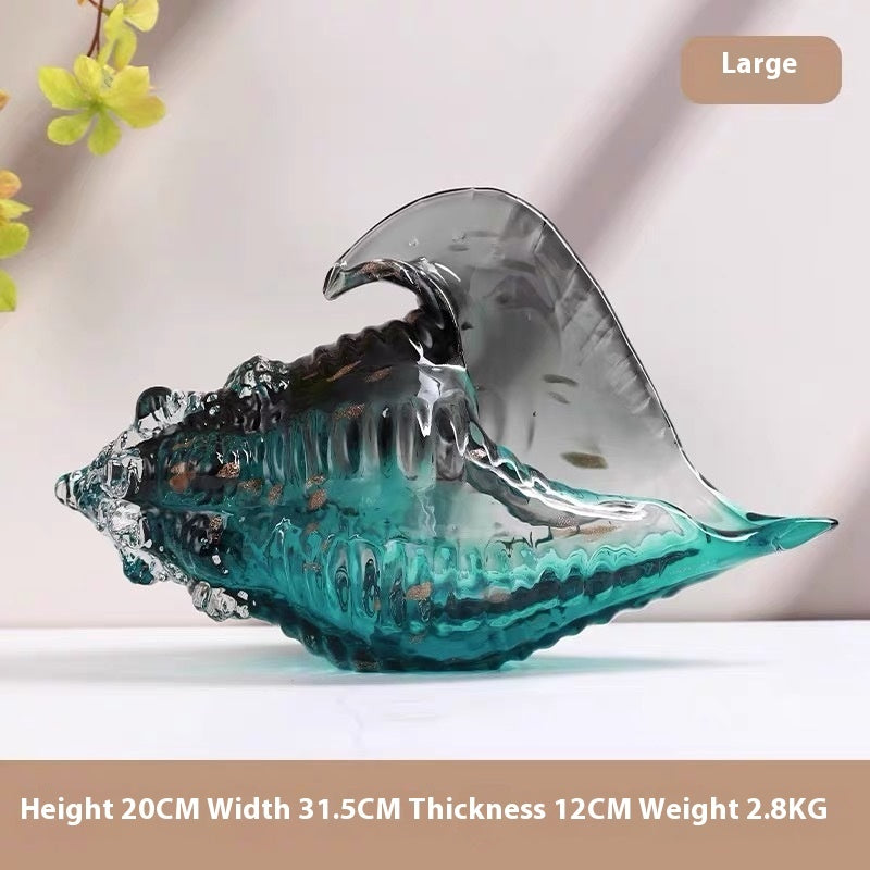 Light Luxury Colored Glaze Colorful Conch Decoration Decorations