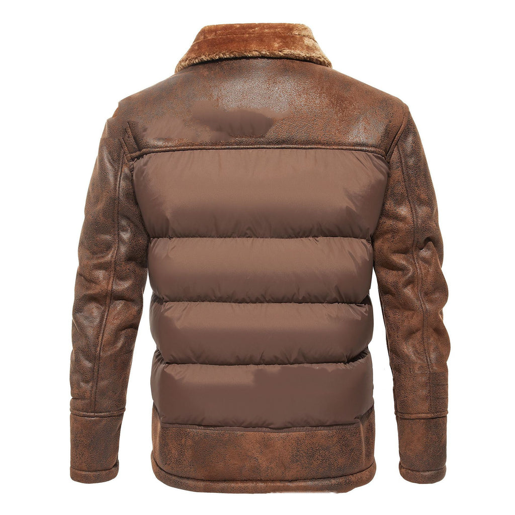 Men's Lapel Fur Integrated Trend Fashionable Jacket