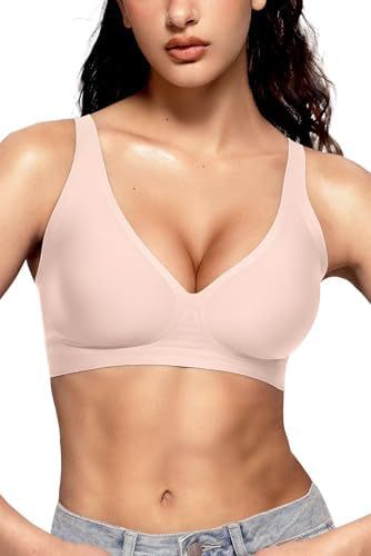 Women's Seamless Brassiere Deep V Without Steel Ring