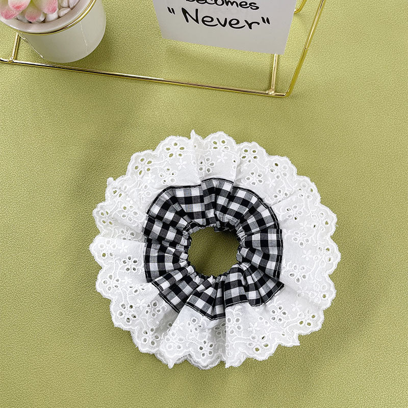 Lace Handmade French Hollow Cotton Personality Trendy Hair Ring