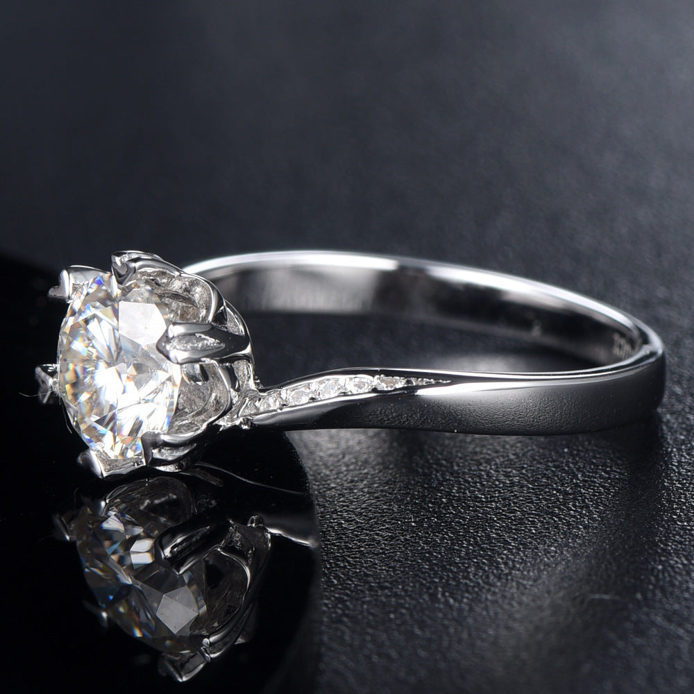 La Moissan Diamond Snowflake Engagement Ring