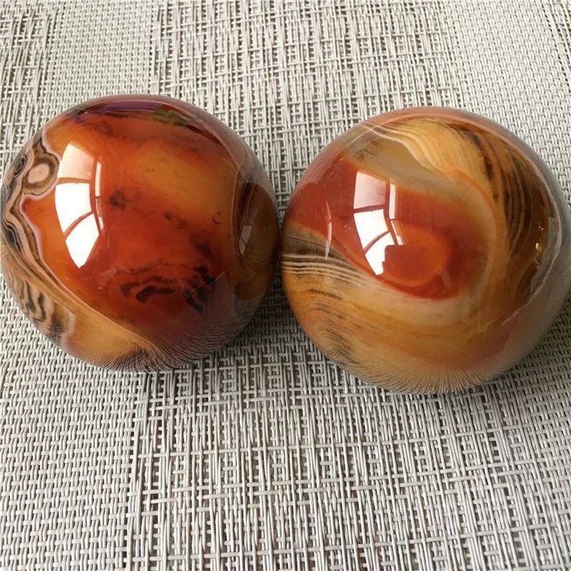 Sardonyx Agate Fitness Ball Riverstones Agate Rough Stone