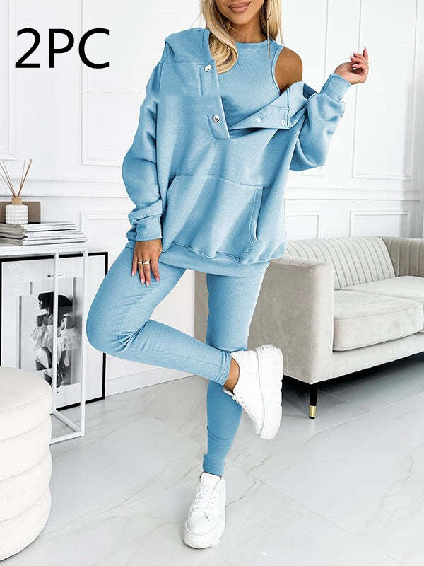 Leisure Comfortable Loose Sports Three Piece Set