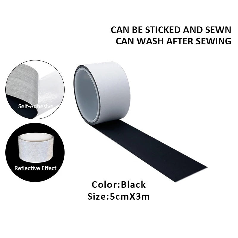 Super Bright Reflective Sticker Black Self-adhesive