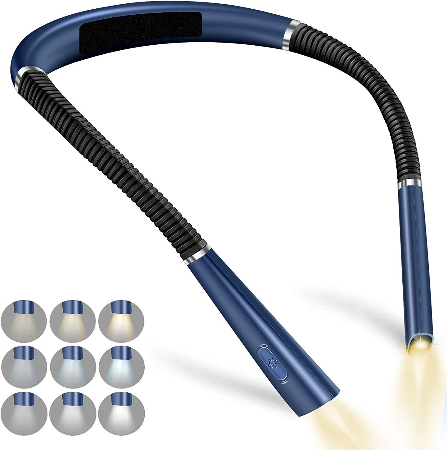 LED Halter Eye Protection Neck Three-color Dimming Reading Lamp