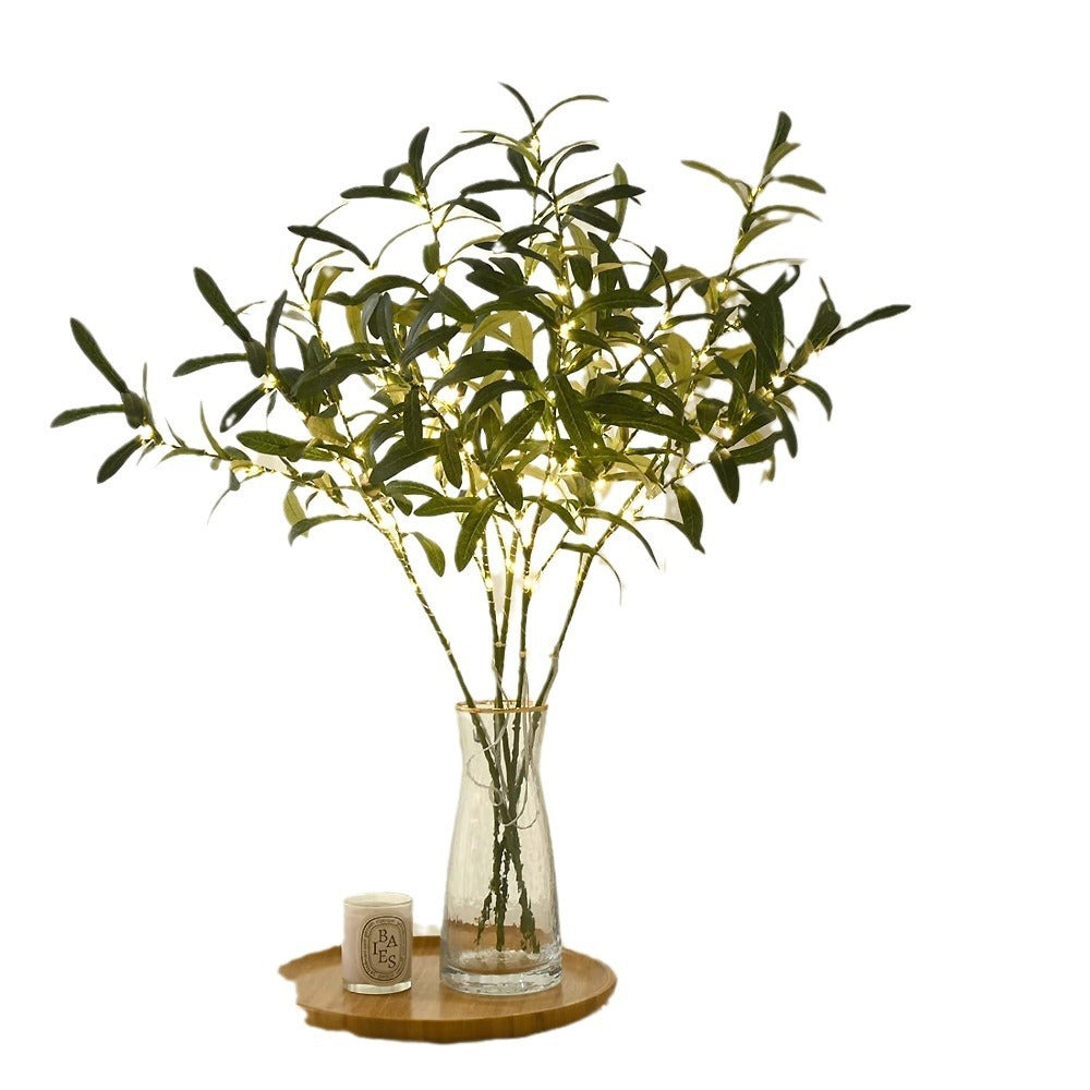 Simulation Copper Wire Lamp Olive Tree Christmas Party