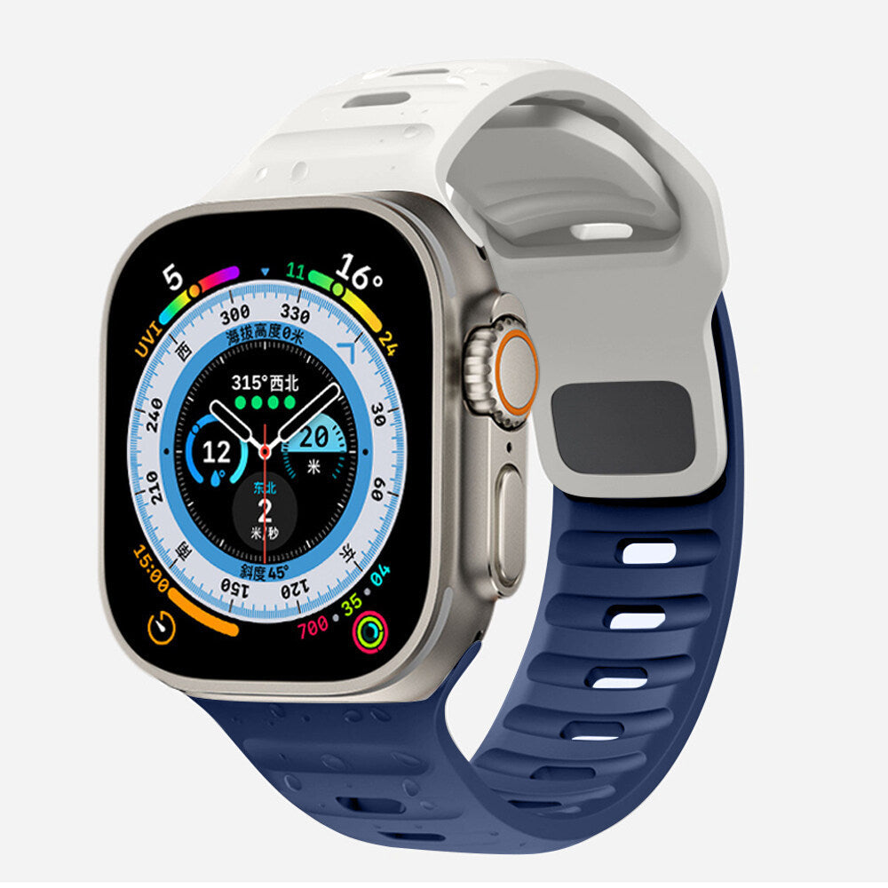 Suitable For Watch Ultra Watch Band Iwatch9 Solid Color Snap Button