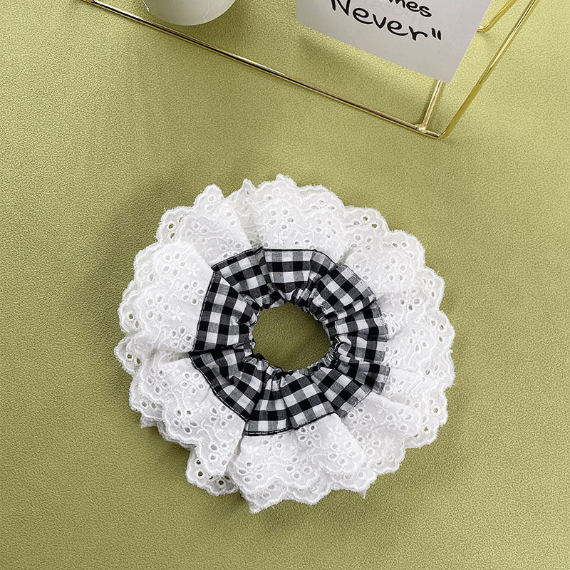 Lace Handmade French Hollow Cotton Personality Trendy Hair Ring