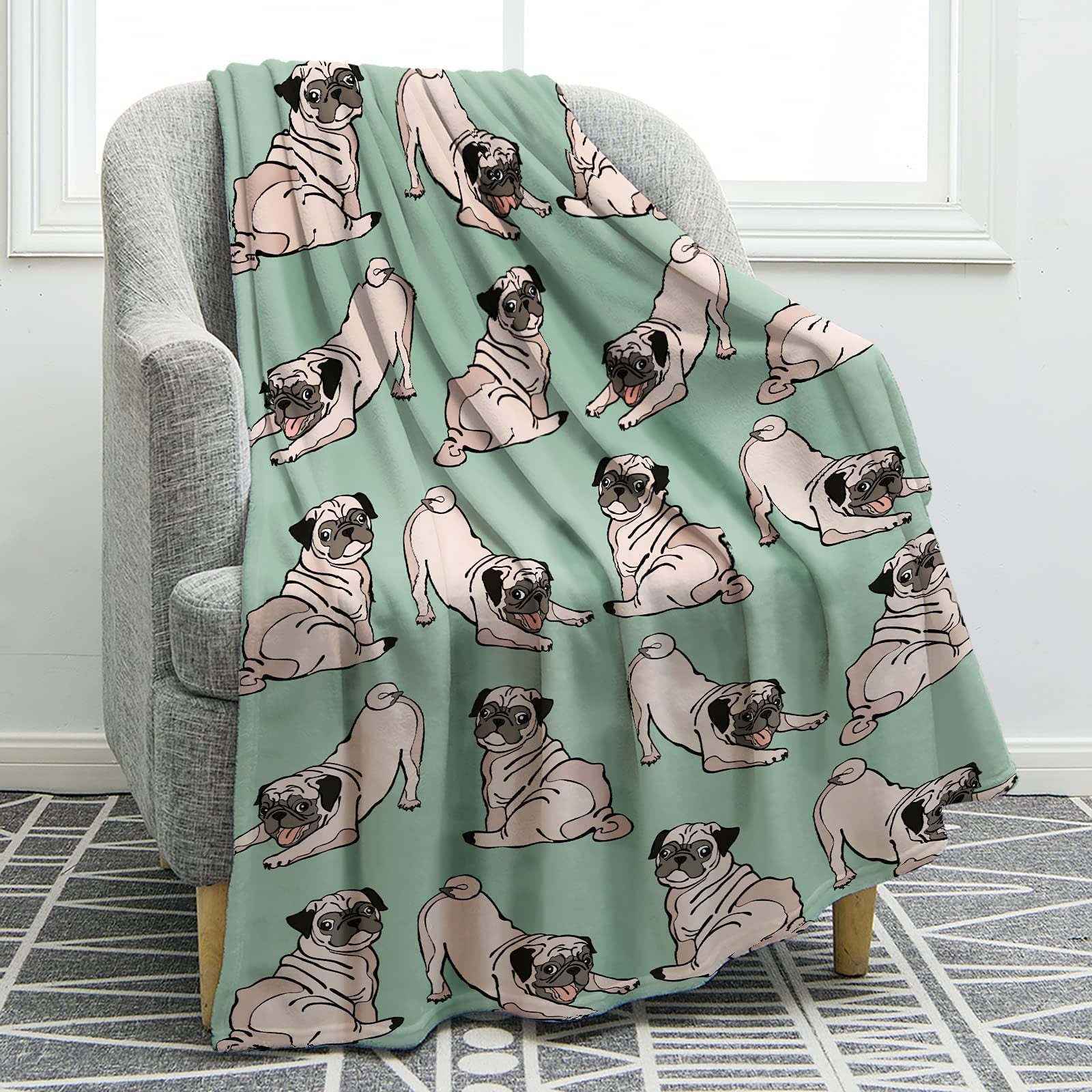 Soft And Comfortable Warm Flannel Animal Print Sofa Cover