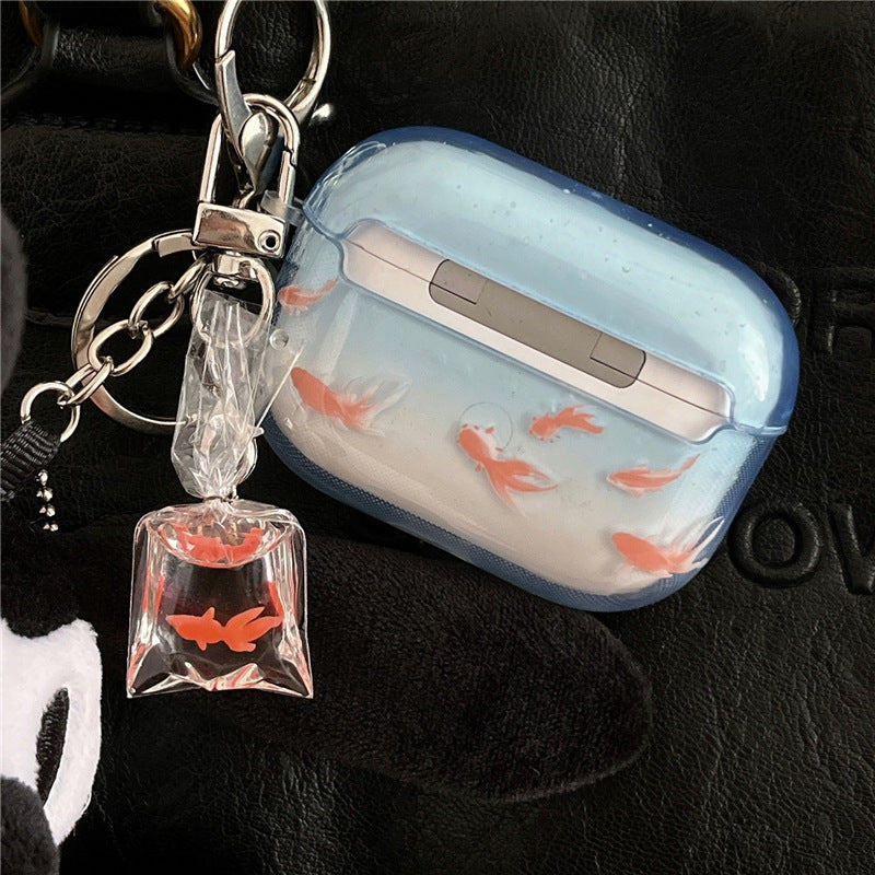Fashion Gradient Transparent Koi Earphone Case