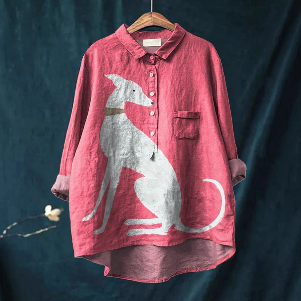 European And American Long Sleeve Shirt 5 Button Cardigan Hawaiian Style Shirt