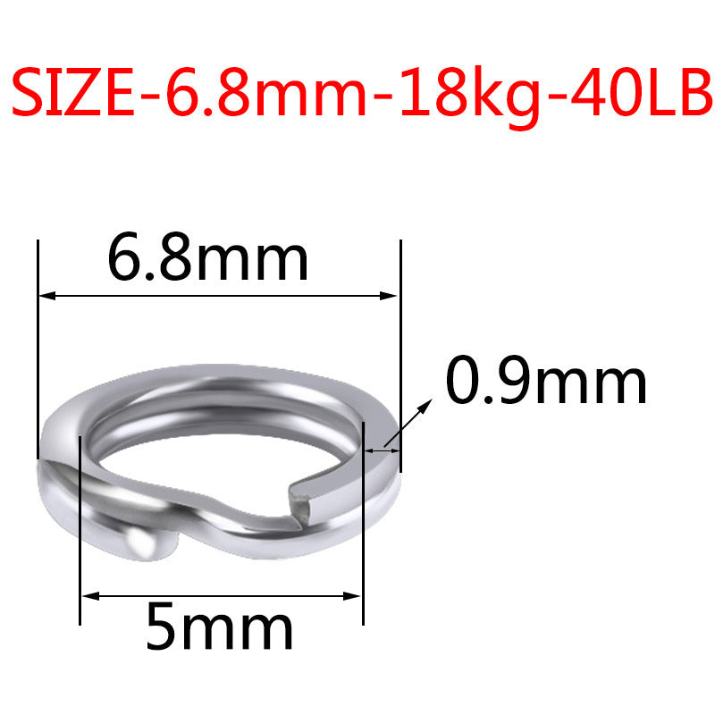 Reinforced Lure Double Ring Stainless Steel Flattening Lure Ring