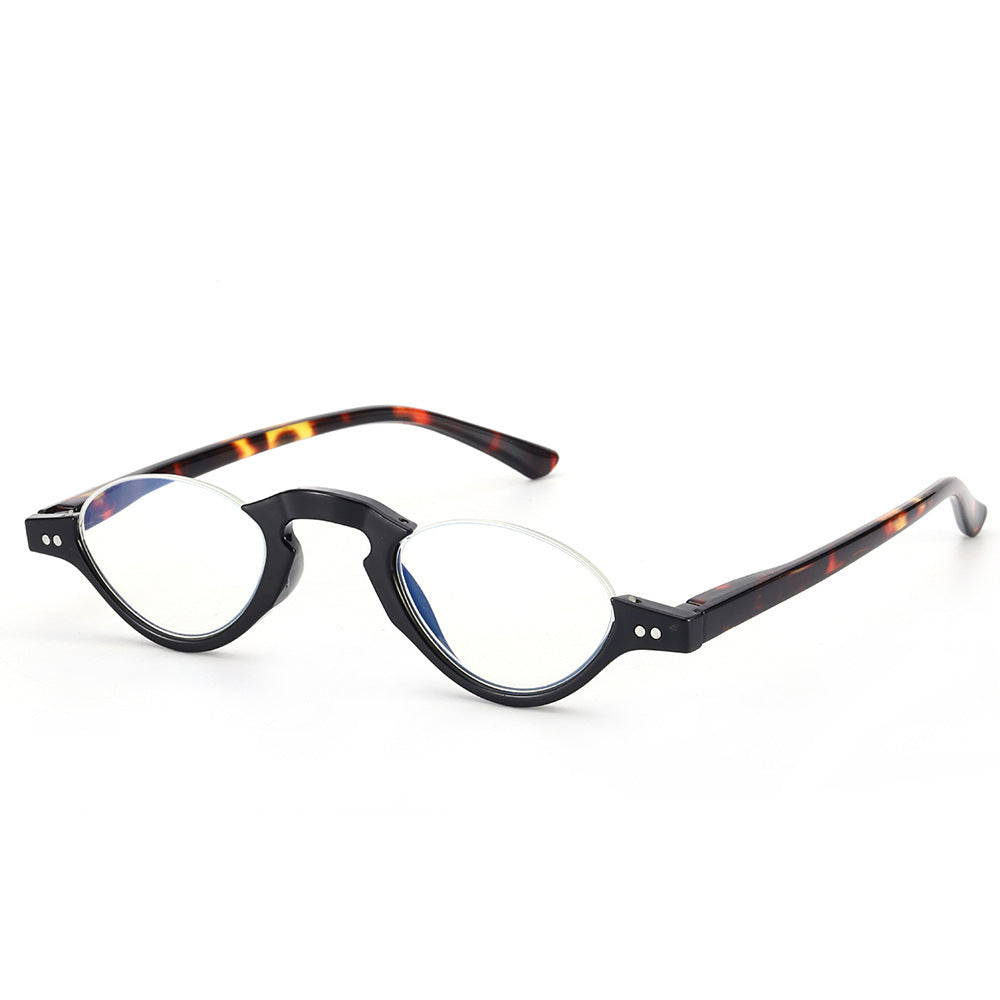 Anti-blue Light Lens Half Frame Reading Glasses High-end New Fashion