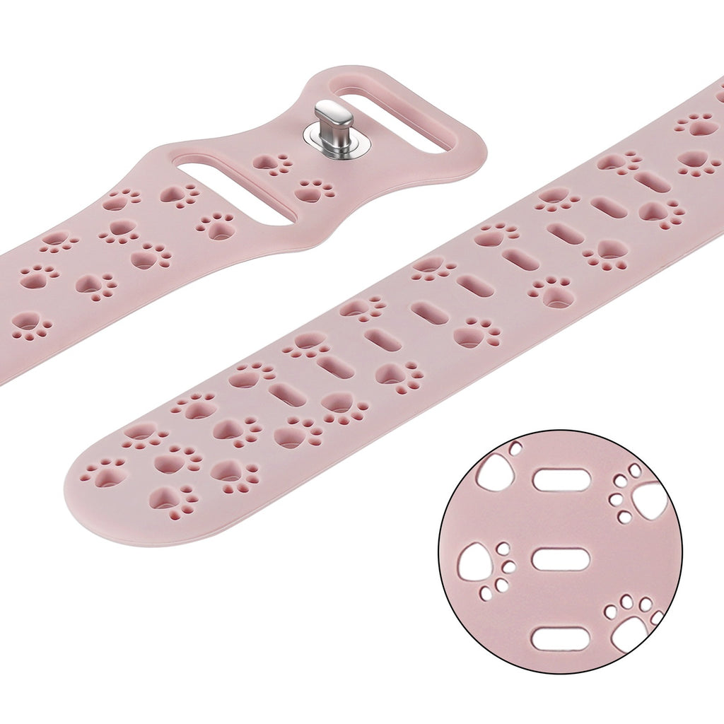 Cat's Paw Hollow Solid Color Silicone Strap