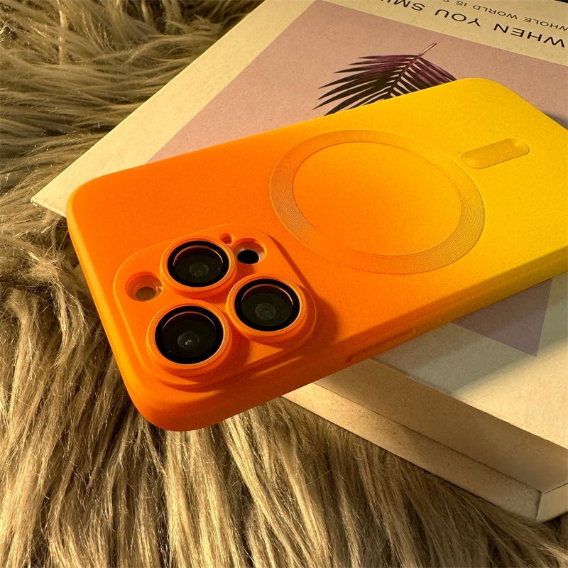 Liquid Silicone Two-tone Gradient Magnetic Phone Case