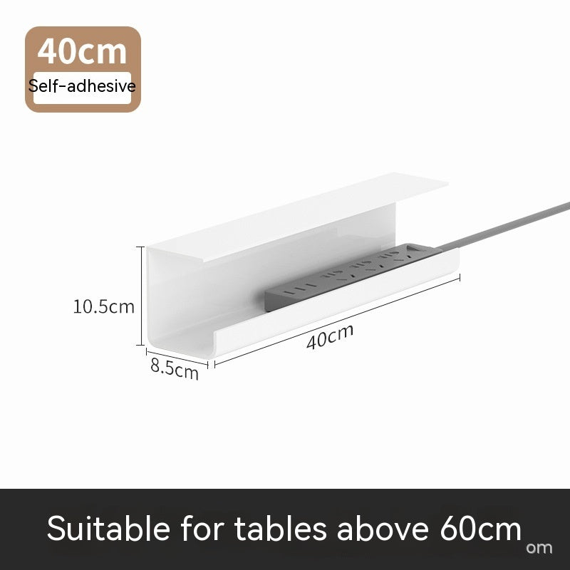 Cable Management Rack Punch-free Storage Box Computer Desk Bottom Wire Fixed Power Strip