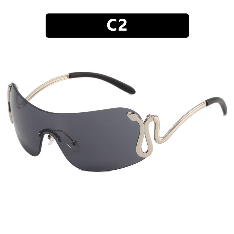 Spirit Snake One-piece Sunglasses Personality Fashion