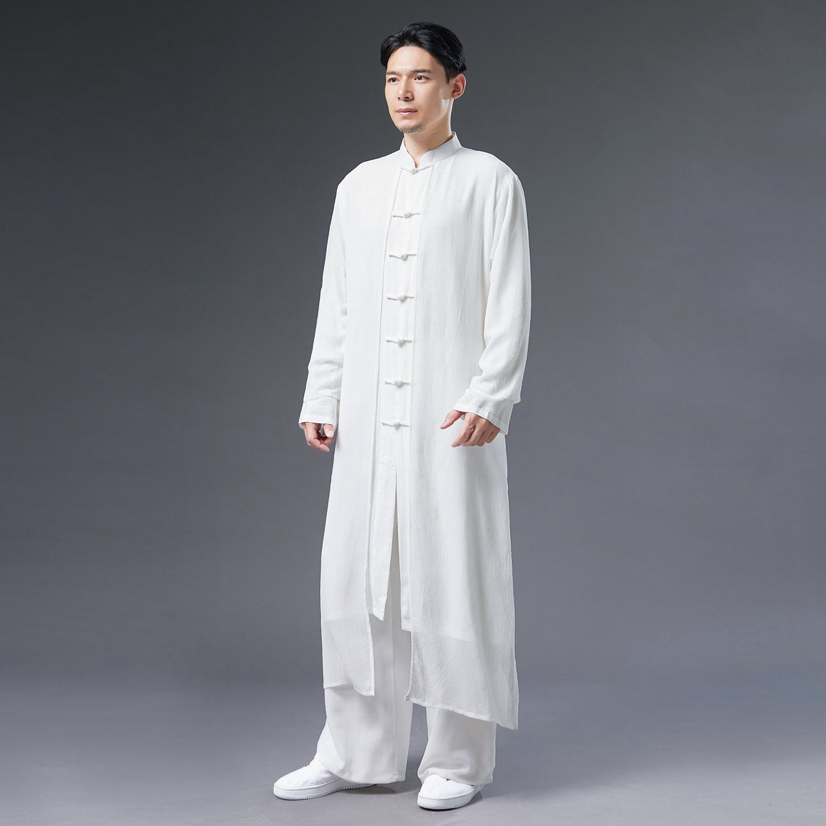 Antiquity Men's Clothing Summer Hanfu White Fairy Chiffon Costume Performance Chinese Robe Male