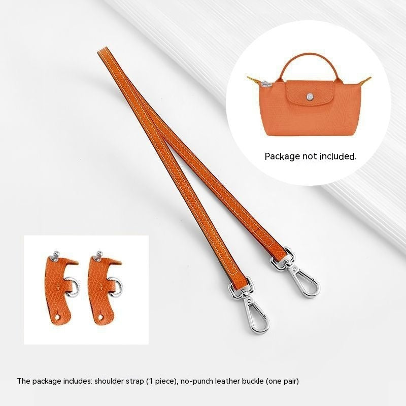 Wide Shoulder Strap Punch-free Leather Ring Transformation Crossbody Hardware Accessories