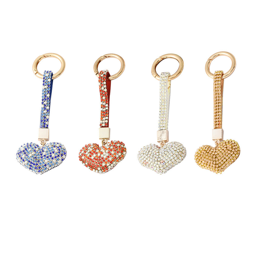 Creative Diamond Cute Heart Car Key Ring Pendant