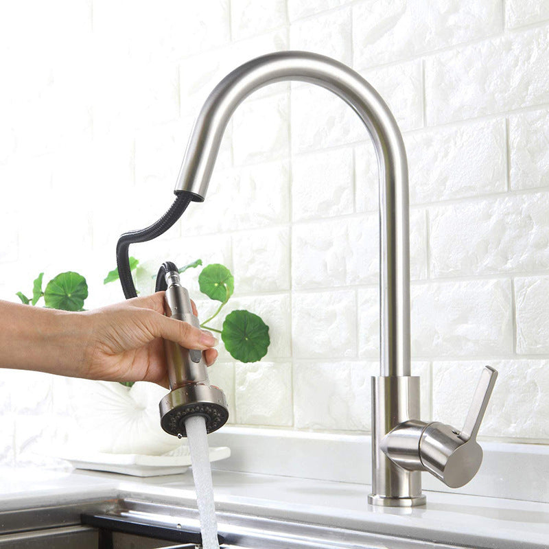Kitchen Faucet Shower Hot And Cold Pull-out