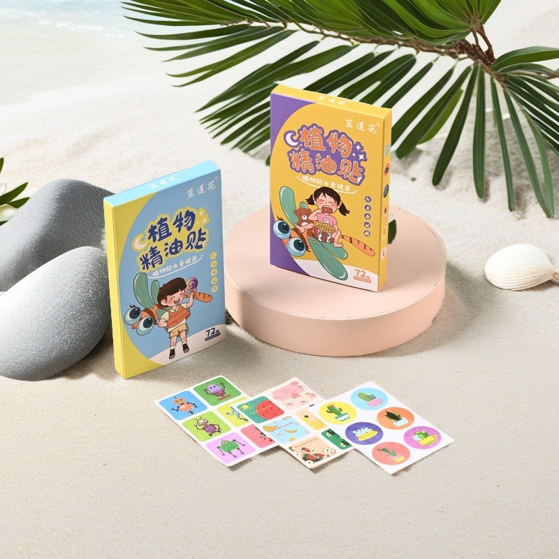 Organic Oil Lemongrass Stickers Cartoon Non-woven Fabric For Infants