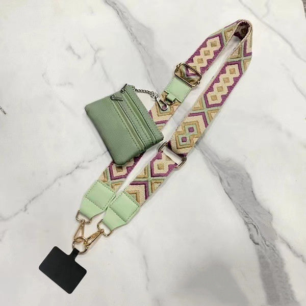 Mobile Phone Lanyard With Zipper Bag Cellphone Storage Bag