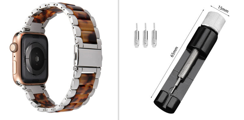 Resin Strap Stainless Steel Three Bead Replacement