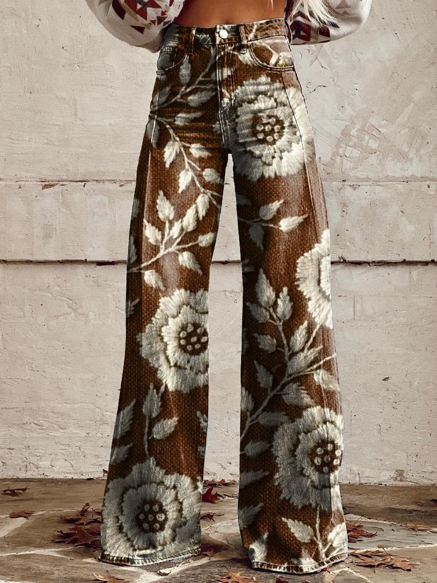 2024 European And American Plus Size Women's Casual Pants Thin Wide Leg