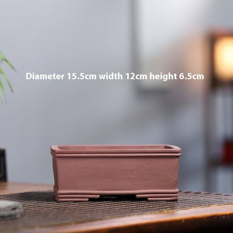 Yixing Purple Sand Small Flower Pot Stoneware Breathable