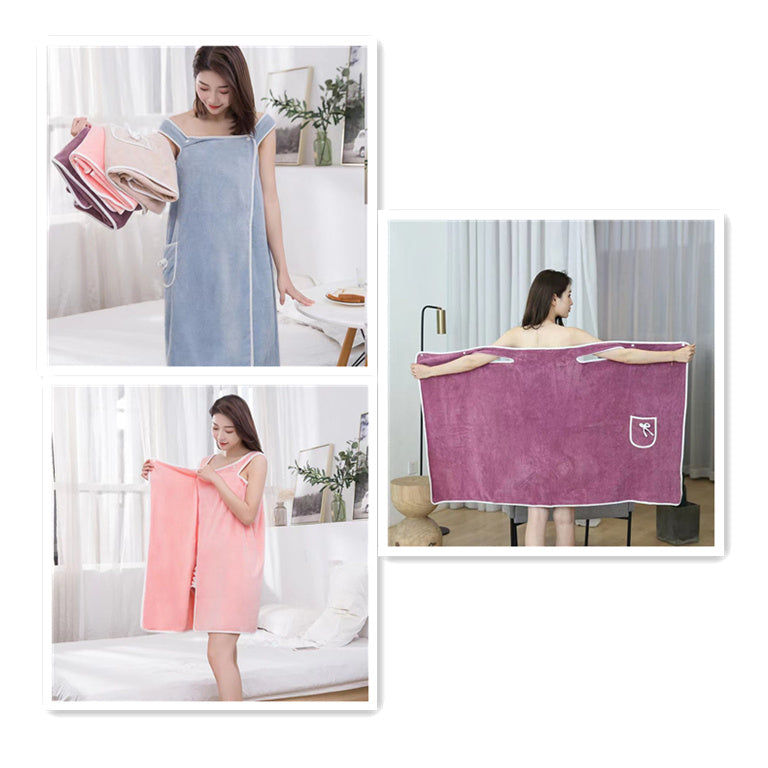 Coral Fleece Bath Skirt Pure Cotton Soft Water-absorbing Thickened Covered Bathrobe Chest-wrapped