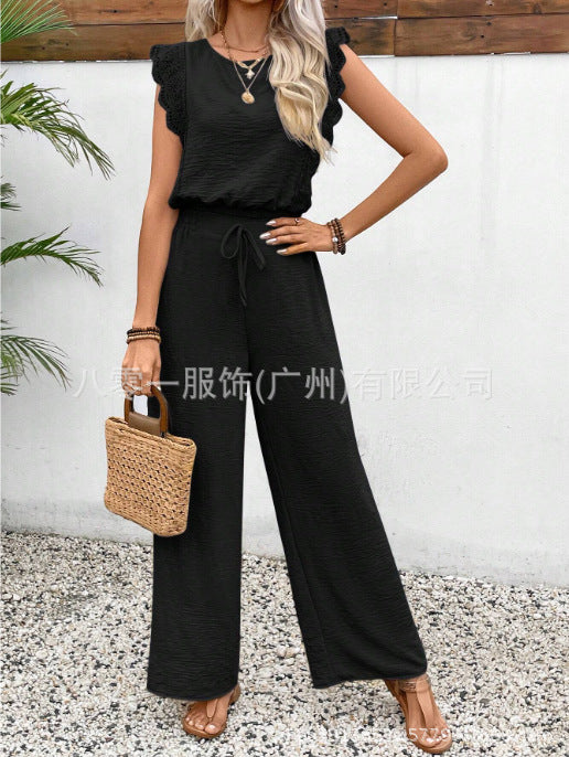 European And American Sleeveless Vest Trousers Advanced Two-piece Set For Women