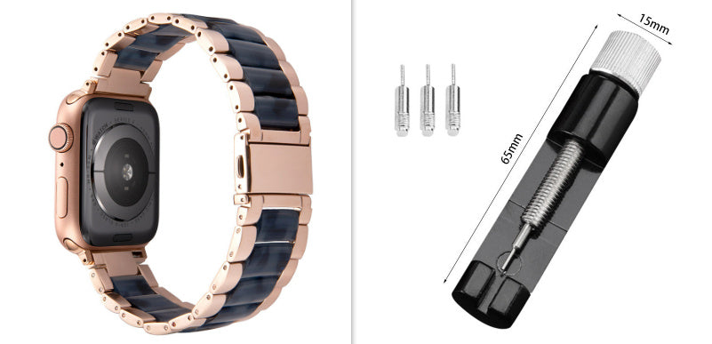 Resin Strap Stainless Steel Three Bead Replacement