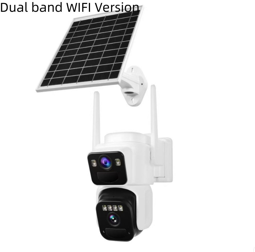 Dual-lens Cross-border Okam Eagle Look At 4G Solar Webcam Camera