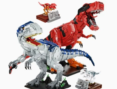 Dinosaur building blocks assembled toy boy high difficulty huge Tyrannosaurus rex children puzzle 6 birthday gift 10 years old