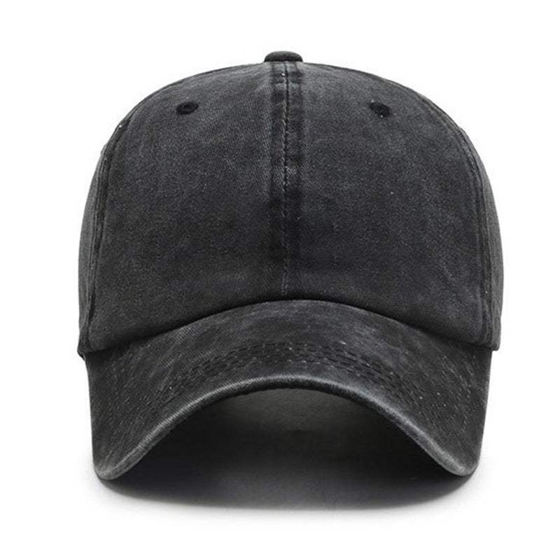 Washed Solid Color Light Board Baseball Cap For Women
