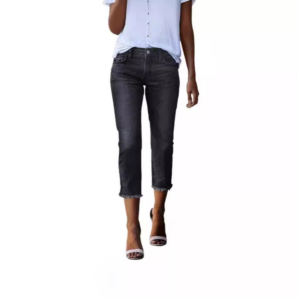 Fashionable Retro Slim-fit Stretch Jeans For Women