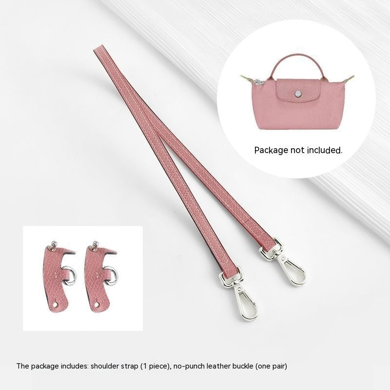 Wide Shoulder Strap Punch-free Leather Ring Transformation Crossbody Hardware Accessories