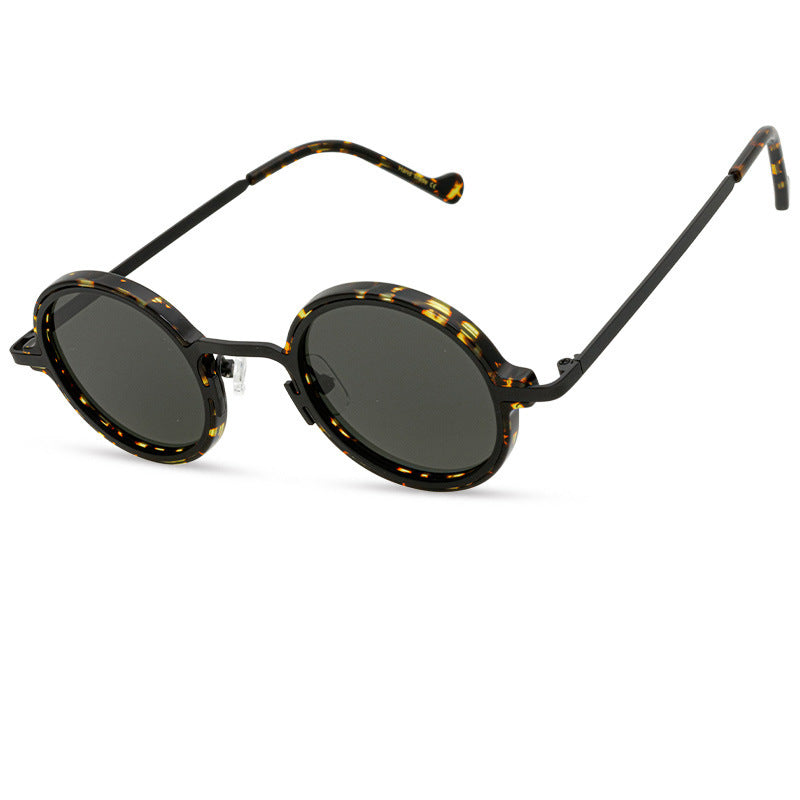 Retro Special Multicolor Niche Round Frame Sunglasses Neutral