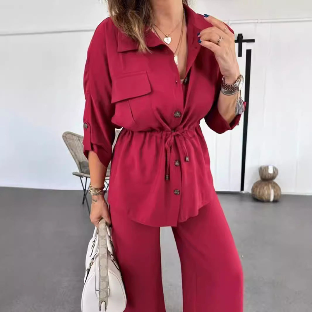 Women's Autumn Fashion Loose Casual Solid Color Suit