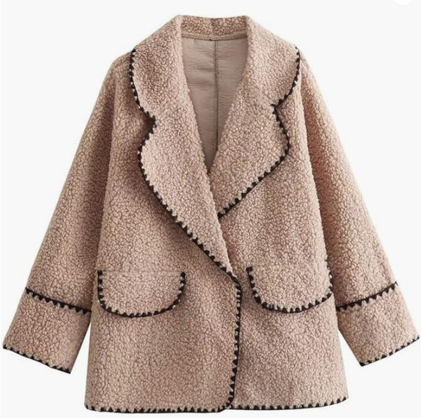 Plush Faux Fur Wool Jacket