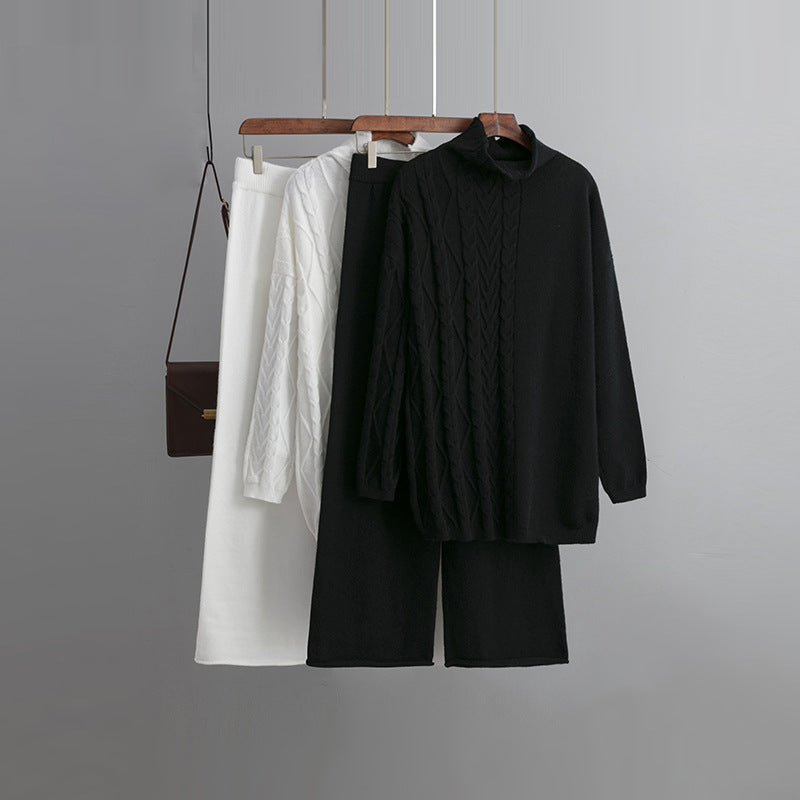 European And American Fashion New Style Gentle And Comfortable Two-piece Sweater