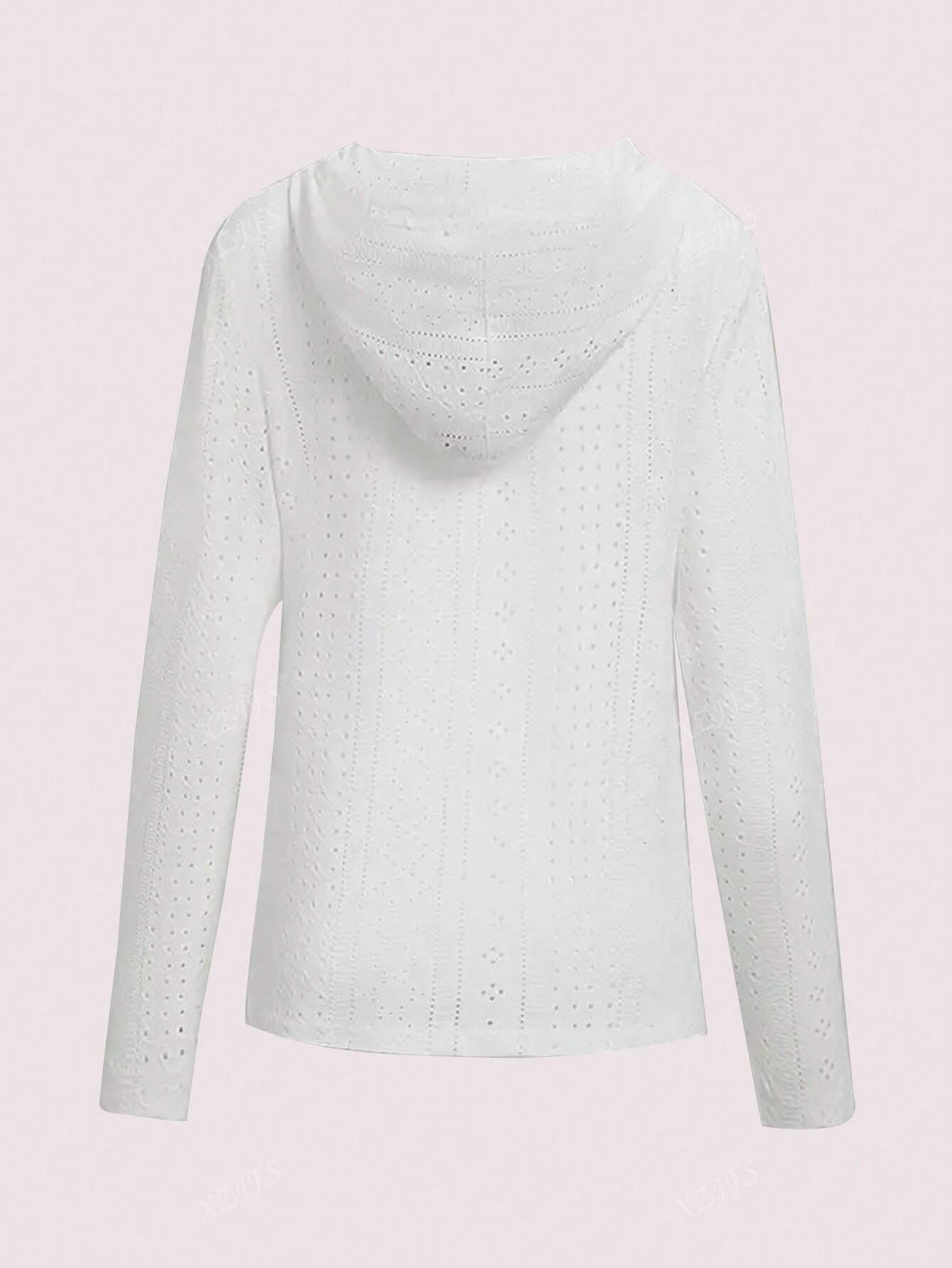 Women's Solid Color Half-Zip Casual Long Sleeve Hooded Sweatshirt